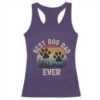 Best Dog Dad Ever Racerback Tank Top Fathers Day Gift for Dog Lovers - Wonder Print Shop