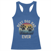 Best Dog Dad Ever Racerback Tank Top Fathers Day Gift for Dog Lovers - Wonder Print Shop