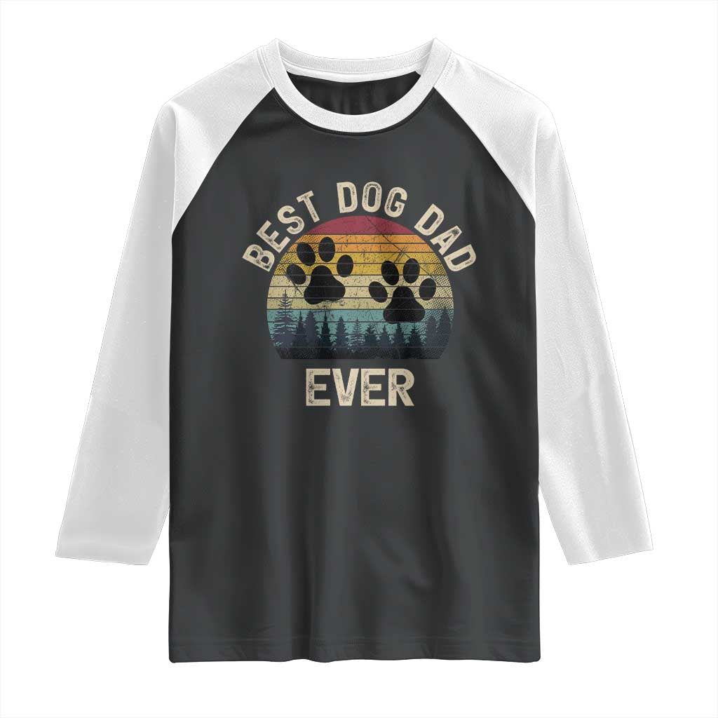 Best Dog Dad Ever Raglan Shirt Fathers Day Gift for Dog Lovers - Wonder Print Shop