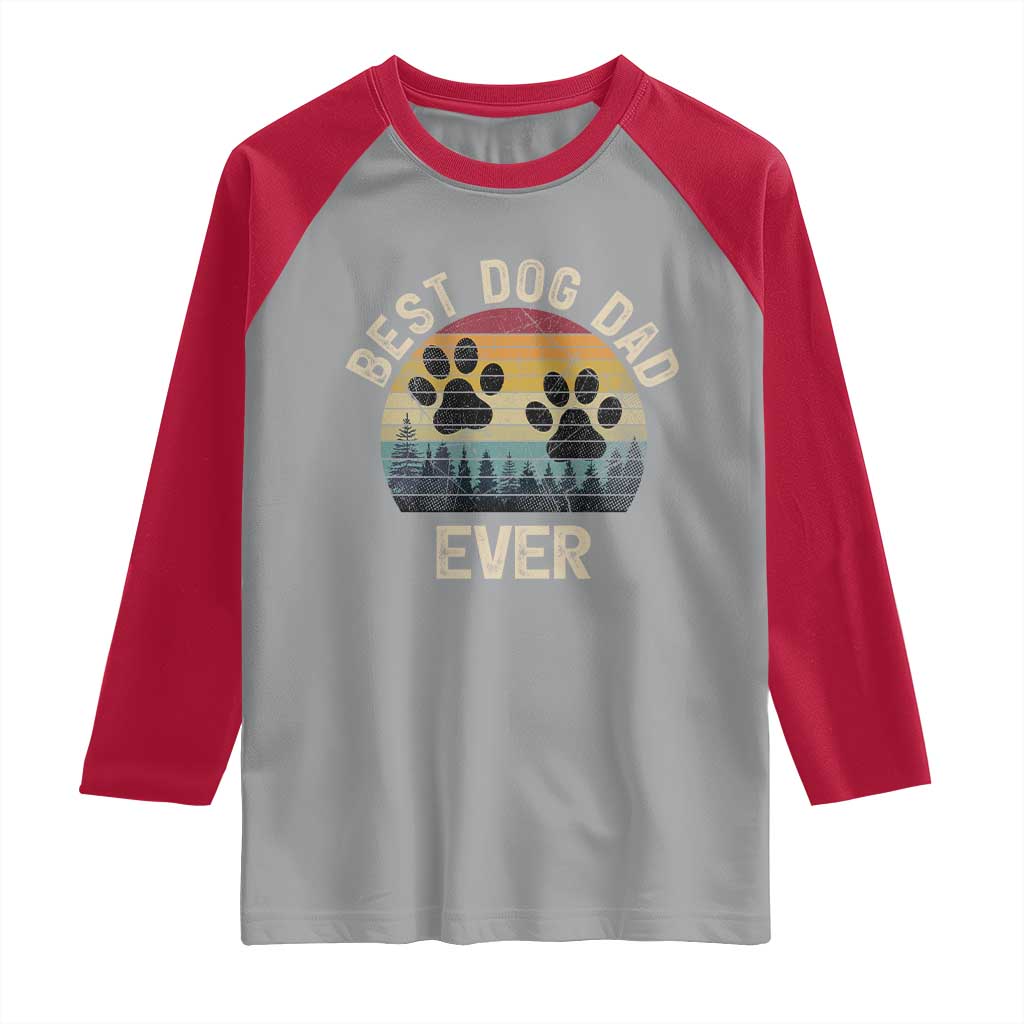 Best Dog Dad Ever Raglan Shirt Fathers Day Gift for Dog Lovers - Wonder Print Shop