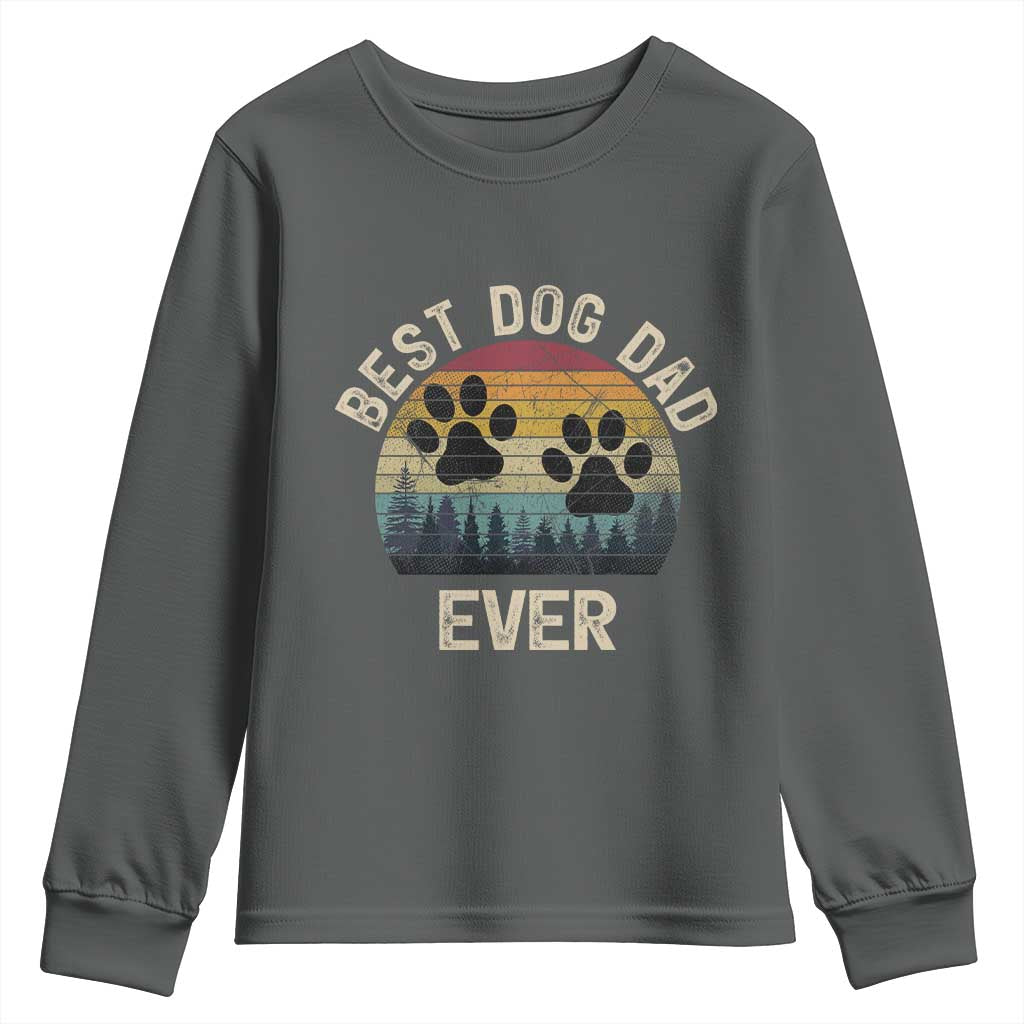 Best Dog Dad Ever Youth Sweatshirt Fathers Day Gift for Dog Lovers - Wonder Print Shop