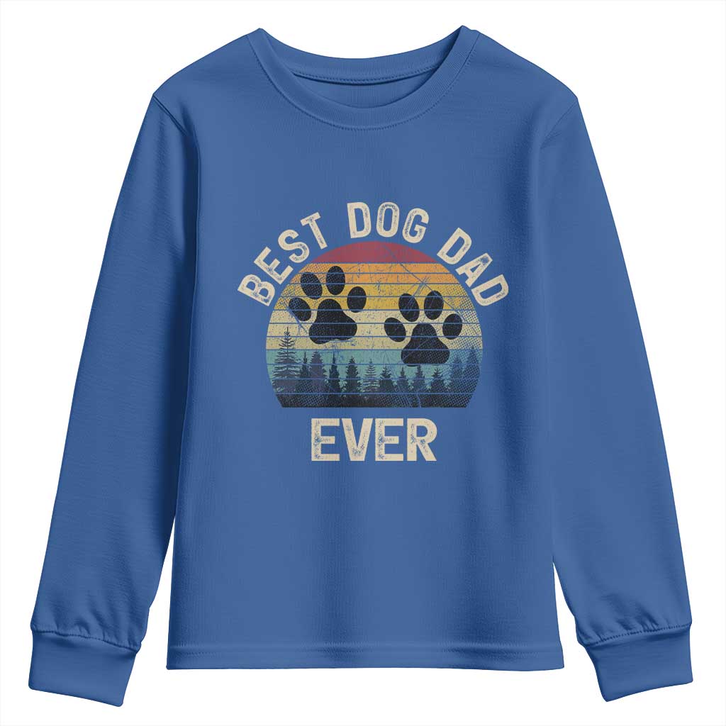 Best Dog Dad Ever Youth Sweatshirt Fathers Day Gift for Dog Lovers - Wonder Print Shop