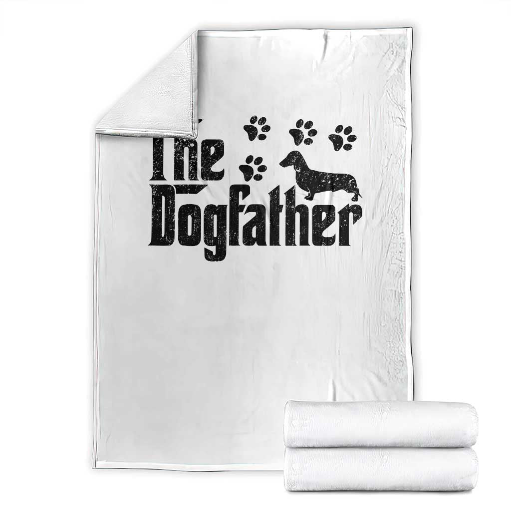 Dachshund Dog Dad Throw Blanket The Dogfather Fathers Day Gifts For Dog Lovers - Wonder Print Shop