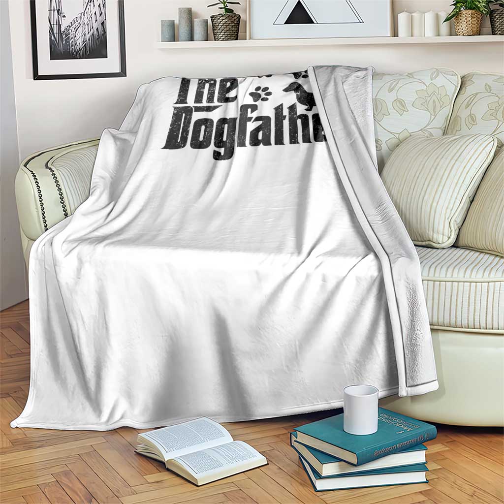 Dachshund Dog Dad Throw Blanket The Dogfather Fathers Day Gifts For Dog Lovers - Wonder Print Shop