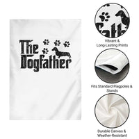 Dachshund Dog Dad Garden Flag The Dogfather Fathers Day Gifts For Dog Lovers - Wonder Print Shop