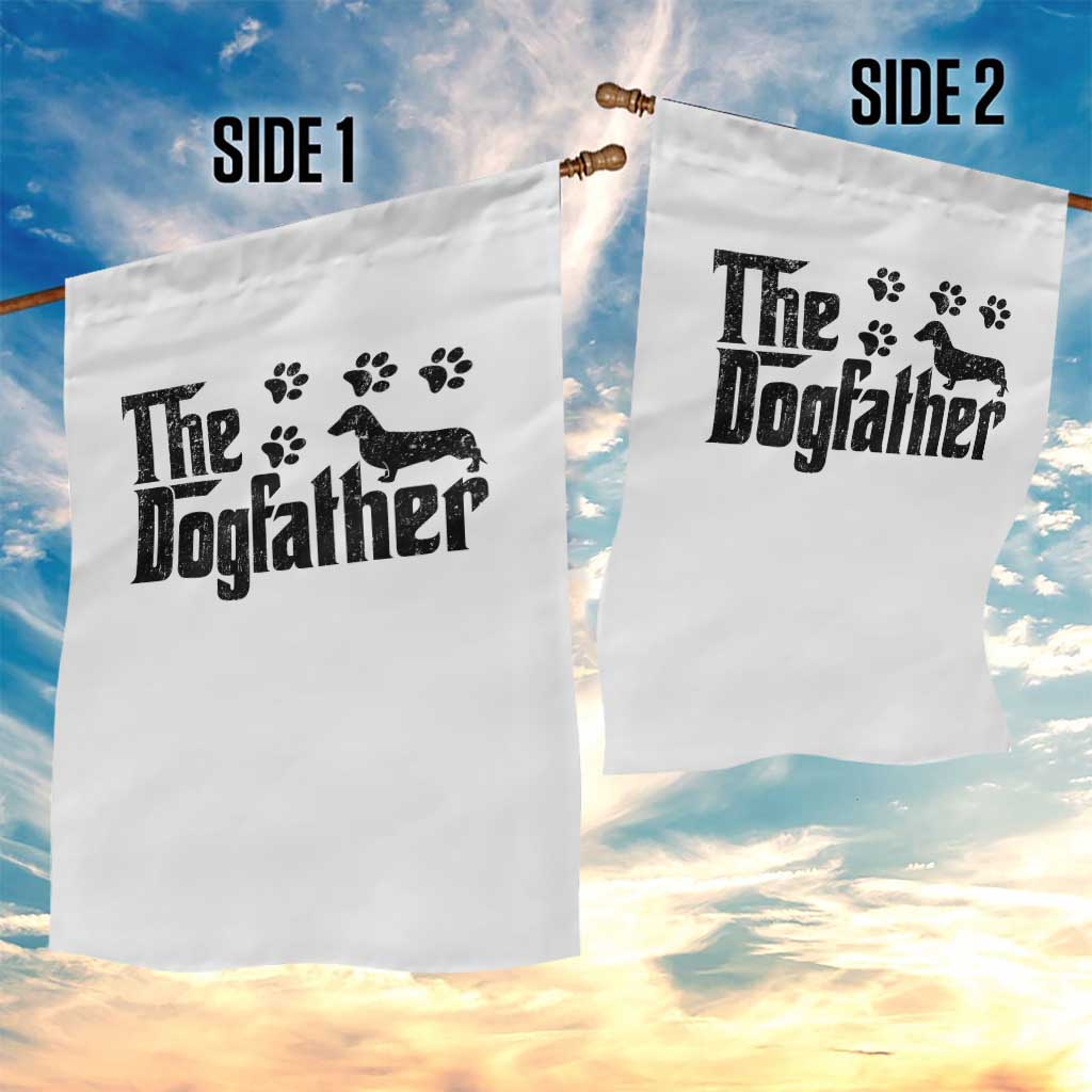 Dachshund Dog Dad Garden Flag The Dogfather Fathers Day Gifts For Dog Lovers - Wonder Print Shop