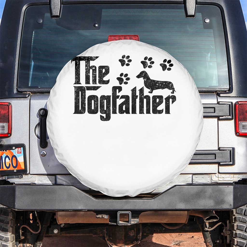 Dachshund Dog Dad Spare Tire Cover The Dogfather Fathers Day Gifts For Dog Lovers - Wonder Print Shop