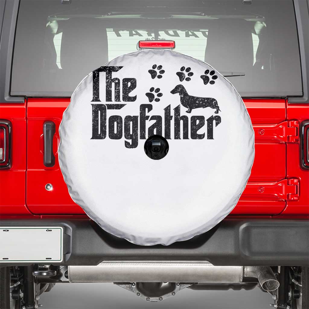 Dachshund Dog Dad Spare Tire Cover The Dogfather Fathers Day Gifts For Dog Lovers - Wonder Print Shop