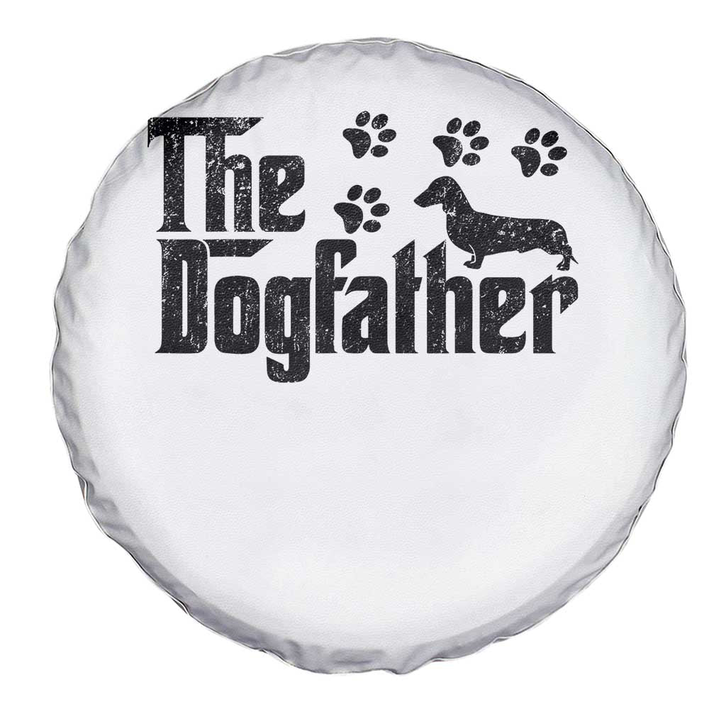 Dachshund Dog Dad Spare Tire Cover The Dogfather Fathers Day Gifts For Dog Lovers - Wonder Print Shop