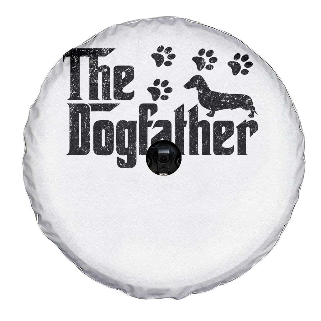Dachshund Dog Dad Spare Tire Cover The Dogfather Fathers Day Gifts For Dog Lovers - Wonder Print Shop