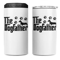 Dachshund Dog Dad 4 in 1 Can Cooler Tumbler The Dogfather Fathers Day Gifts For Dog Lovers - Wonder Print Shop