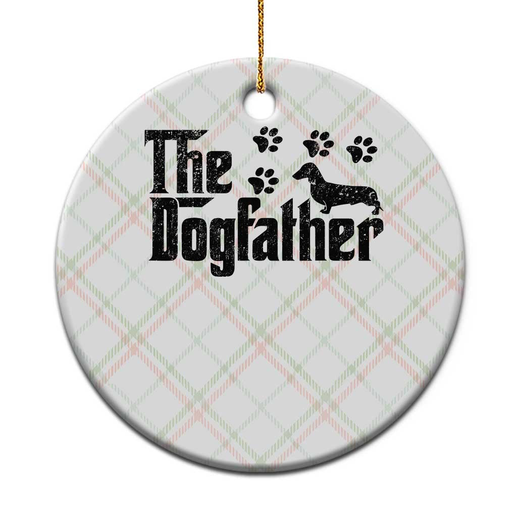 Dachshund Dog Dad Ceramic Ornament The Dogfather Fathers Day Gifts For Dog Lovers - Wonder Print Shop