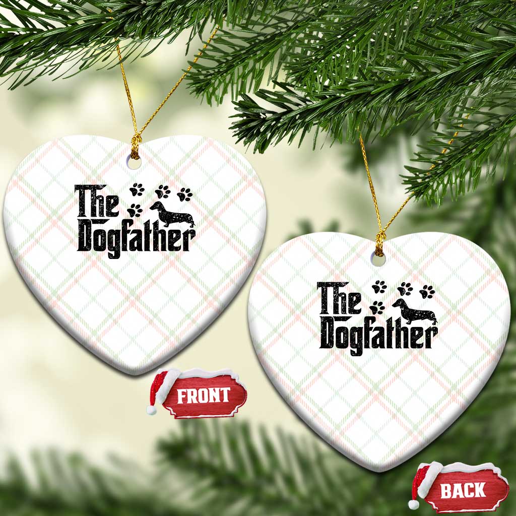 Dachshund Dog Dad Ceramic Ornament The Dogfather Fathers Day Gifts For Dog Lovers - Wonder Print Shop