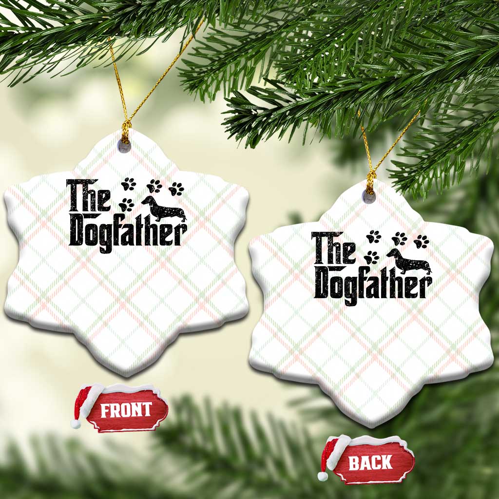 Dachshund Dog Dad Ceramic Ornament The Dogfather Fathers Day Gifts For Dog Lovers - Wonder Print Shop