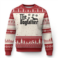 Dachshund Dog Dad Ugly Christmas Sweater The Dogfather Fathers Day Gifts For Dog Lovers - Wonder Print Shop