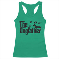 Dachshund Dog Dad Racerback Tank Top The Dogfather Fathers Day Gifts For Dog Lovers - Wonder Print Shop