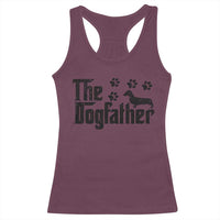 Dachshund Dog Dad Racerback Tank Top The Dogfather Fathers Day Gifts For Dog Lovers - Wonder Print Shop
