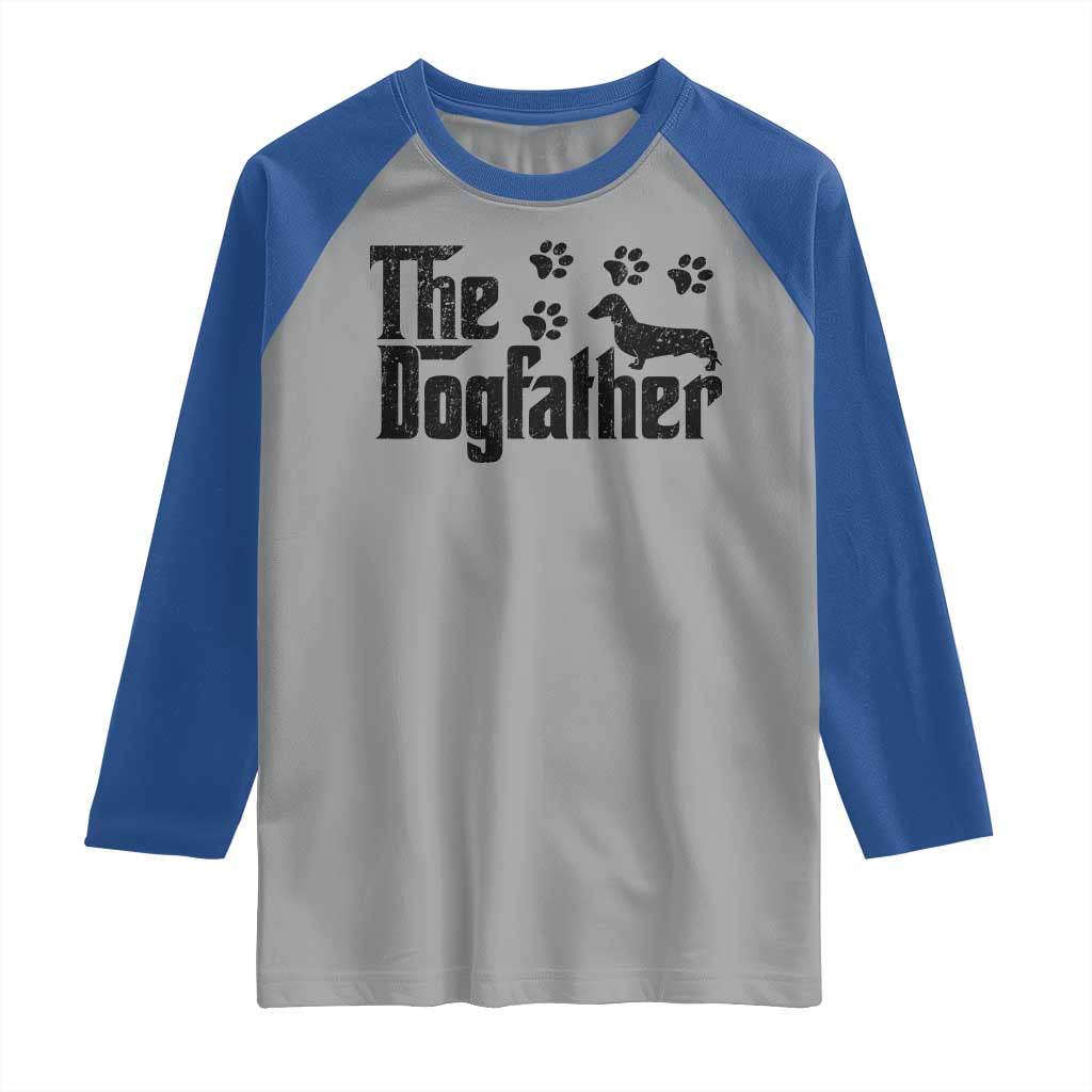 Dachshund Dog Dad Raglan Shirt The Dogfather Fathers Day Gifts For Dog Lovers - Wonder Print Shop