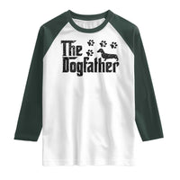 Dachshund Dog Dad Raglan Shirt The Dogfather Fathers Day Gifts For Dog Lovers - Wonder Print Shop