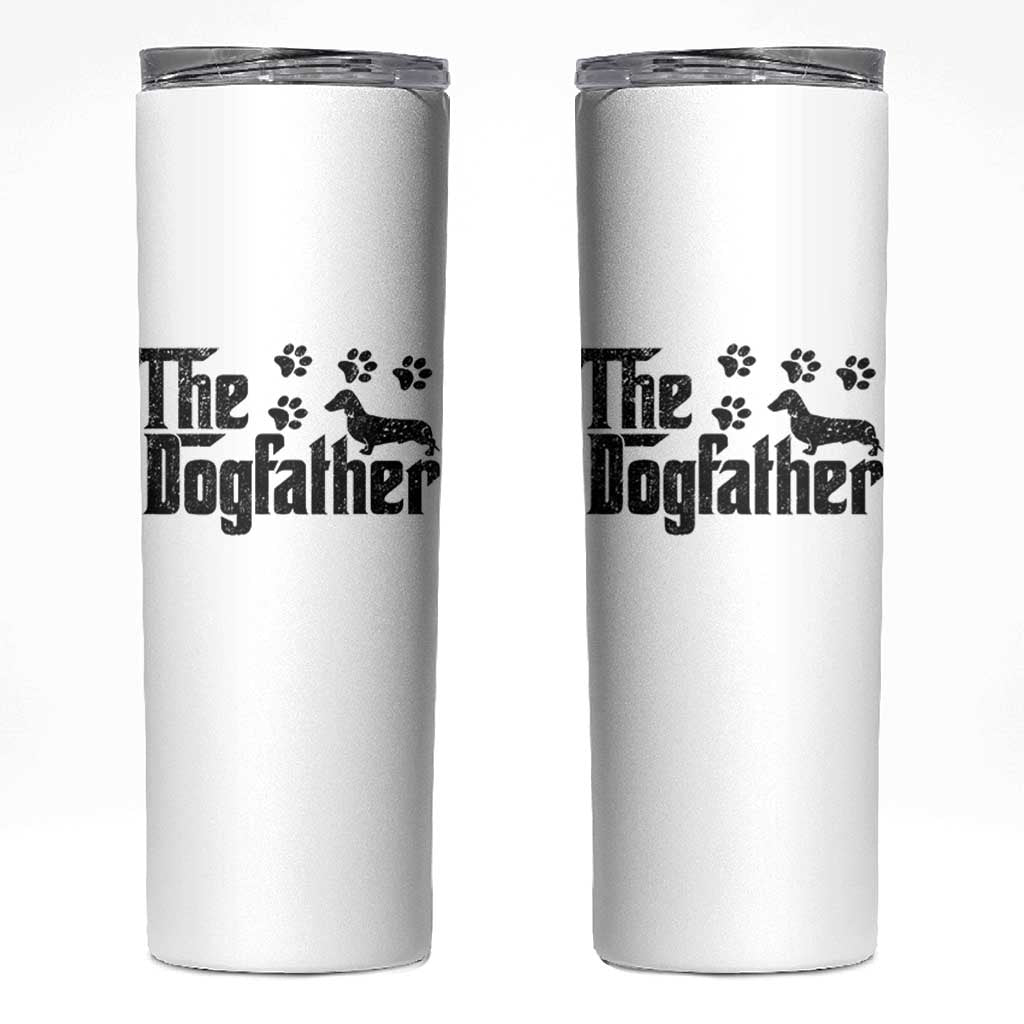 Dachshund Dog Dad Skinny Tumbler The Dogfather Fathers Day Gifts For Dog Lovers - Wonder Print Shop