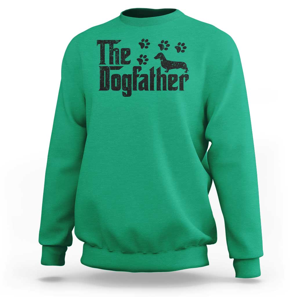 Dachshund Dog Dad Sweatshirt The Dogfather Fathers Day Gifts For Dog Lovers - Wonder Print Shop