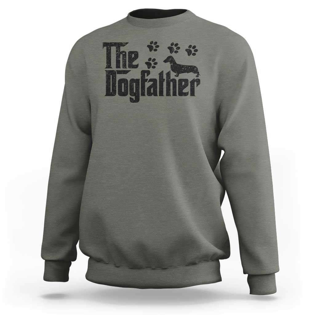 Dachshund Dog Dad Sweatshirt The Dogfather Fathers Day Gifts For Dog Lovers - Wonder Print Shop