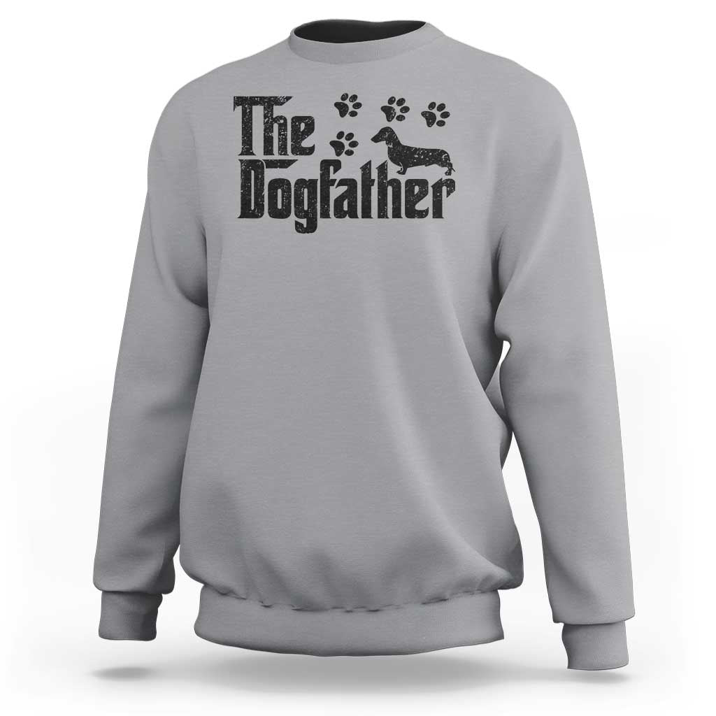 Dachshund Dog Dad Sweatshirt The Dogfather Fathers Day Gifts For Dog Lovers - Wonder Print Shop