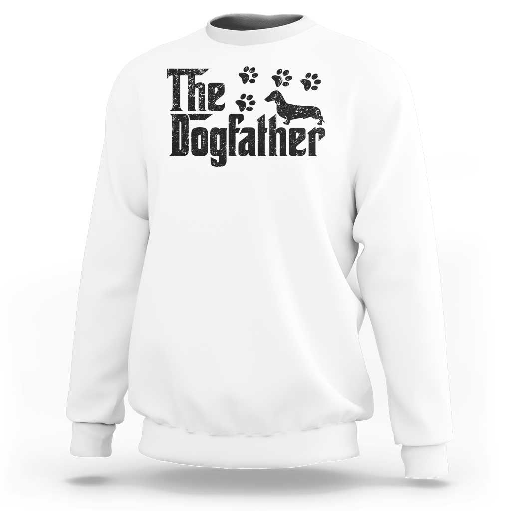 Dachshund Dog Dad Sweatshirt The Dogfather Fathers Day Gifts For Dog Lovers - Wonder Print Shop