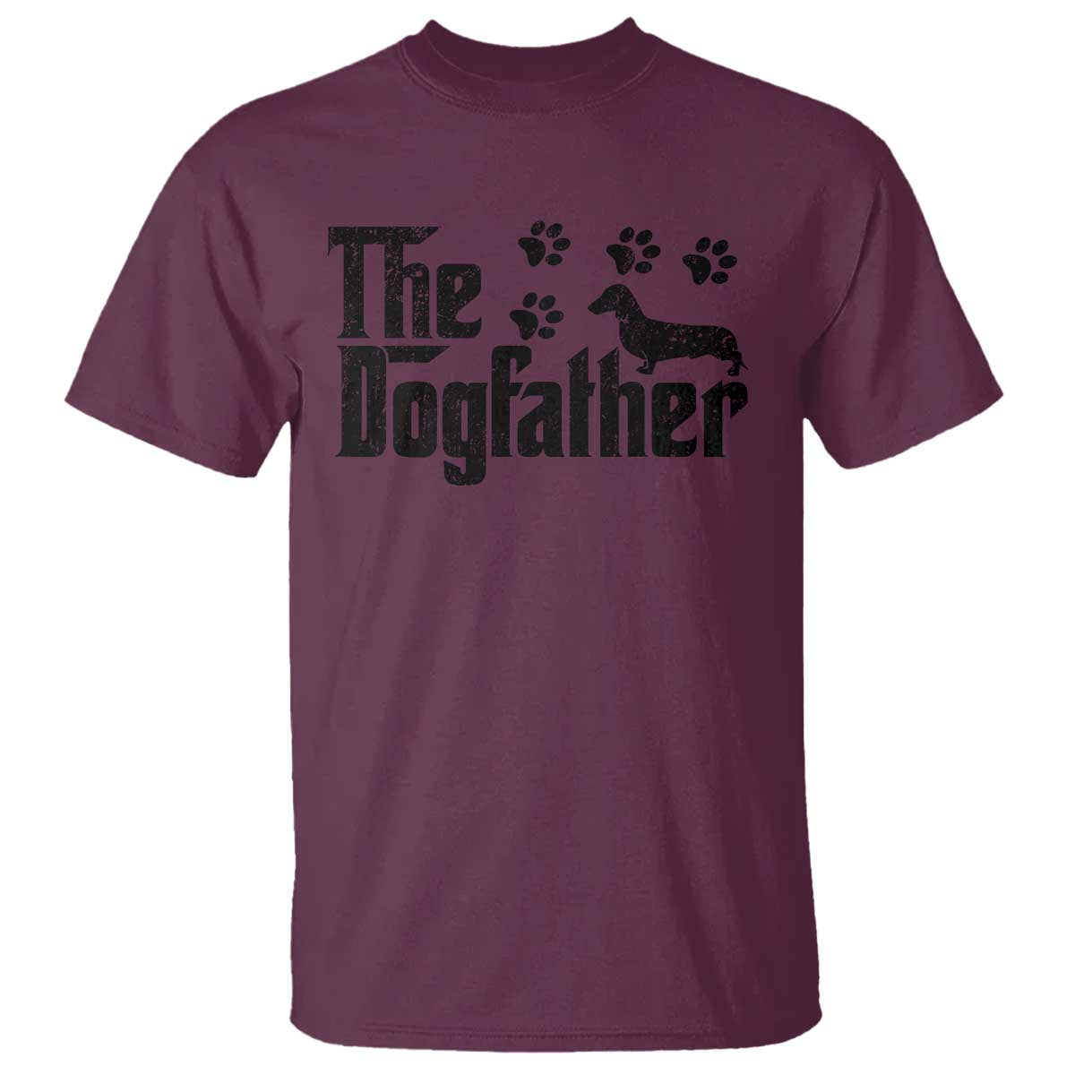 Dachshund Dog Dad T Shirt The Dogfather Fathers Day Gifts For Dog Lovers - Wonder Print Shop