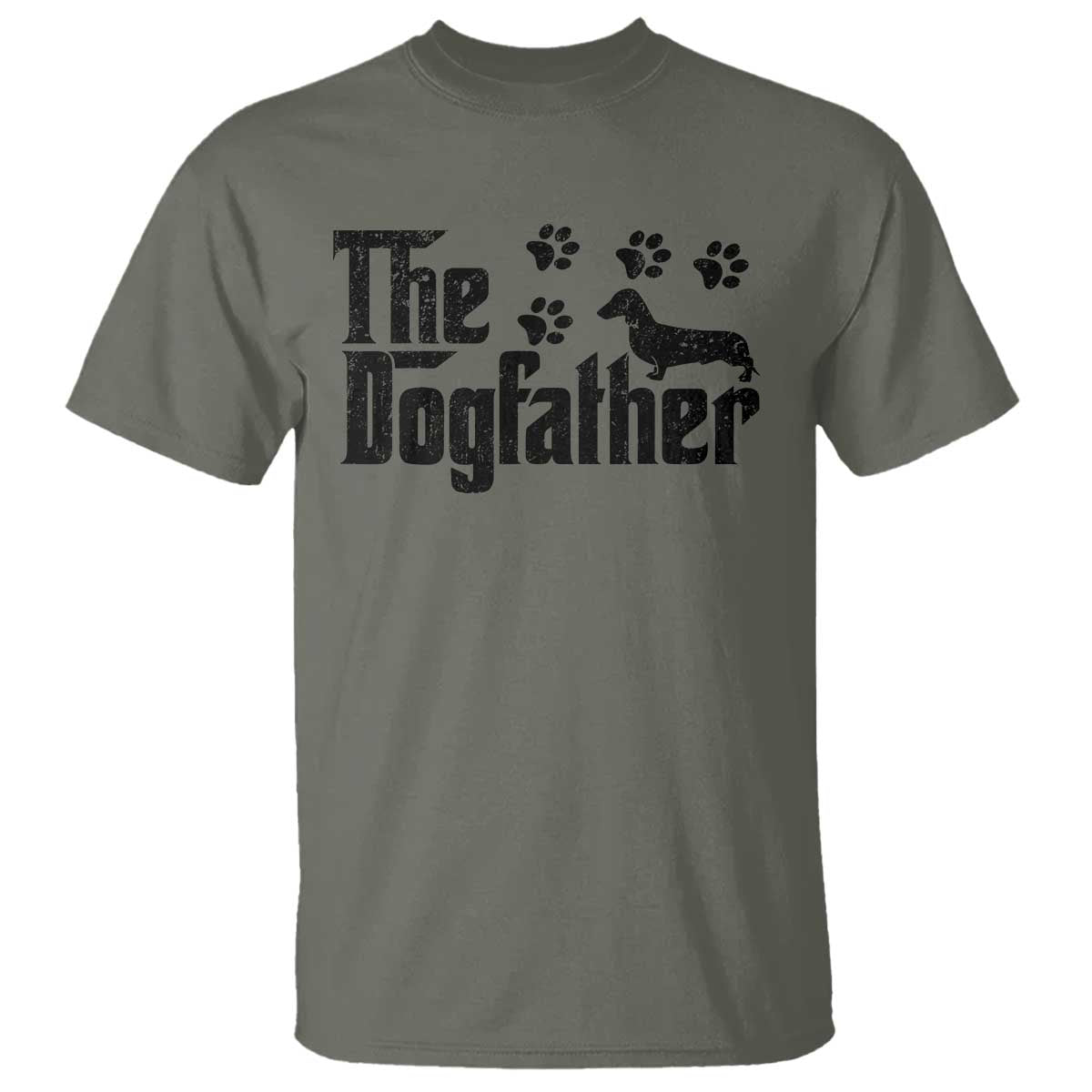 Dachshund Dog Dad T Shirt The Dogfather Fathers Day Gifts For Dog Lovers - Wonder Print Shop