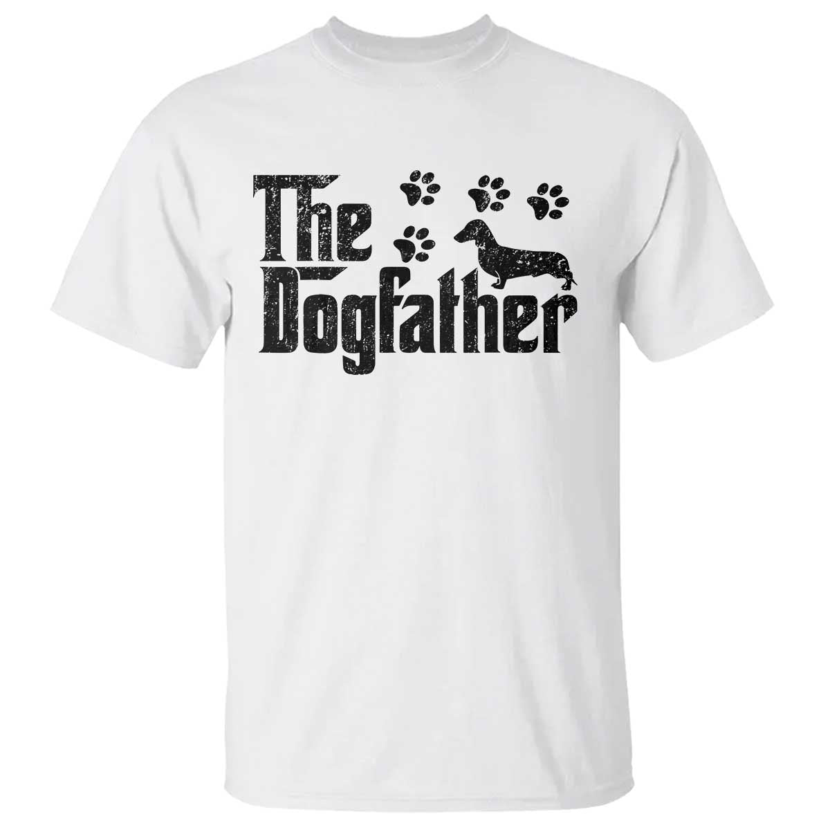 Dachshund Dog Dad T Shirt The Dogfather Fathers Day Gifts For Dog Lovers - Wonder Print Shop