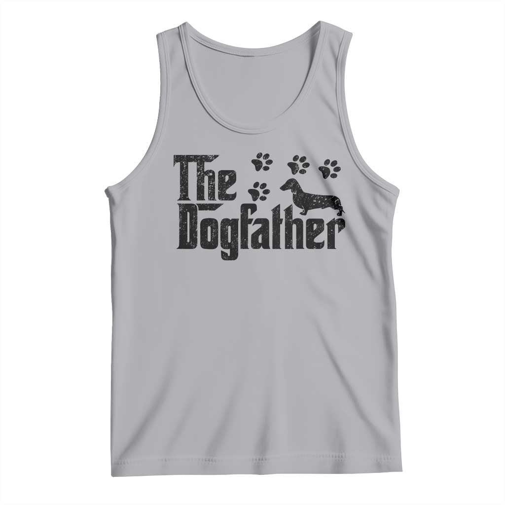 Dachshund Dog Dad Tank Top The Dogfather Fathers Day Gifts For Dog Lovers - Wonder Print Shop