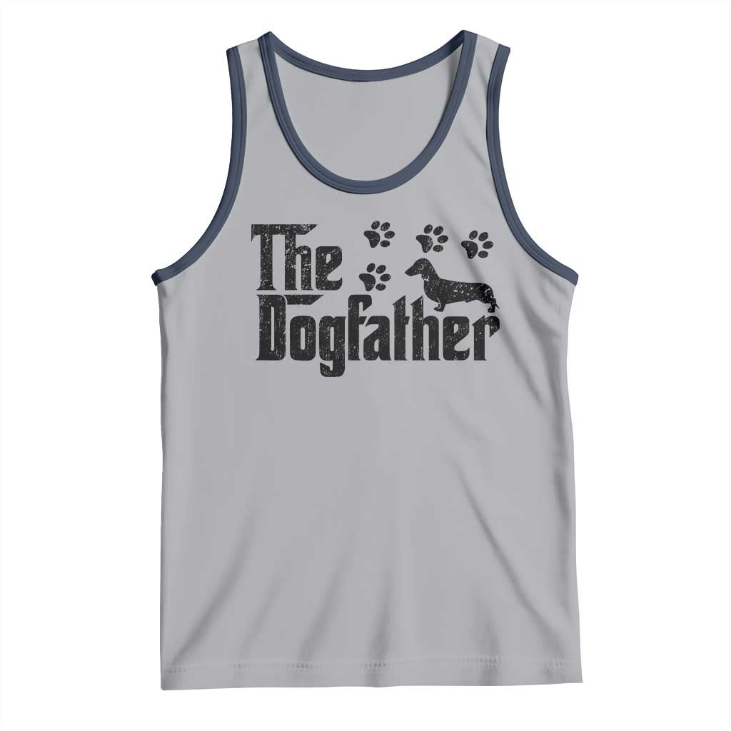 Dachshund Dog Dad Tank Top The Dogfather Fathers Day Gifts For Dog Lovers - Wonder Print Shop