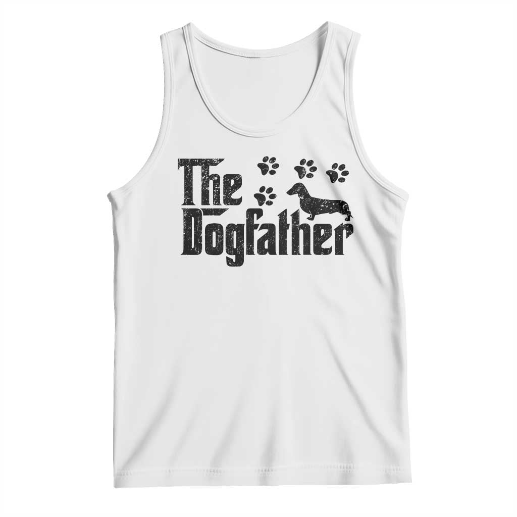 Dachshund Dog Dad Tank Top The Dogfather Fathers Day Gifts For Dog Lovers - Wonder Print Shop