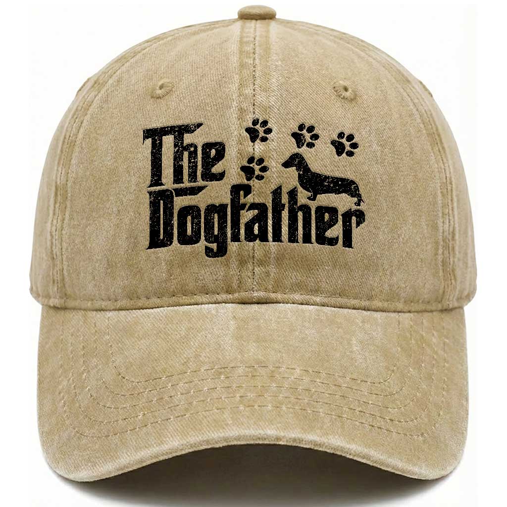 Dachshund Dog Dad Washed Cotton Baseball Cap The Dogfather Fathers Day Gifts For Dog Lovers