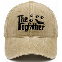 Dachshund Dog Dad Washed Cotton Baseball Cap The Dogfather Fathers Day Gifts For Dog Lovers