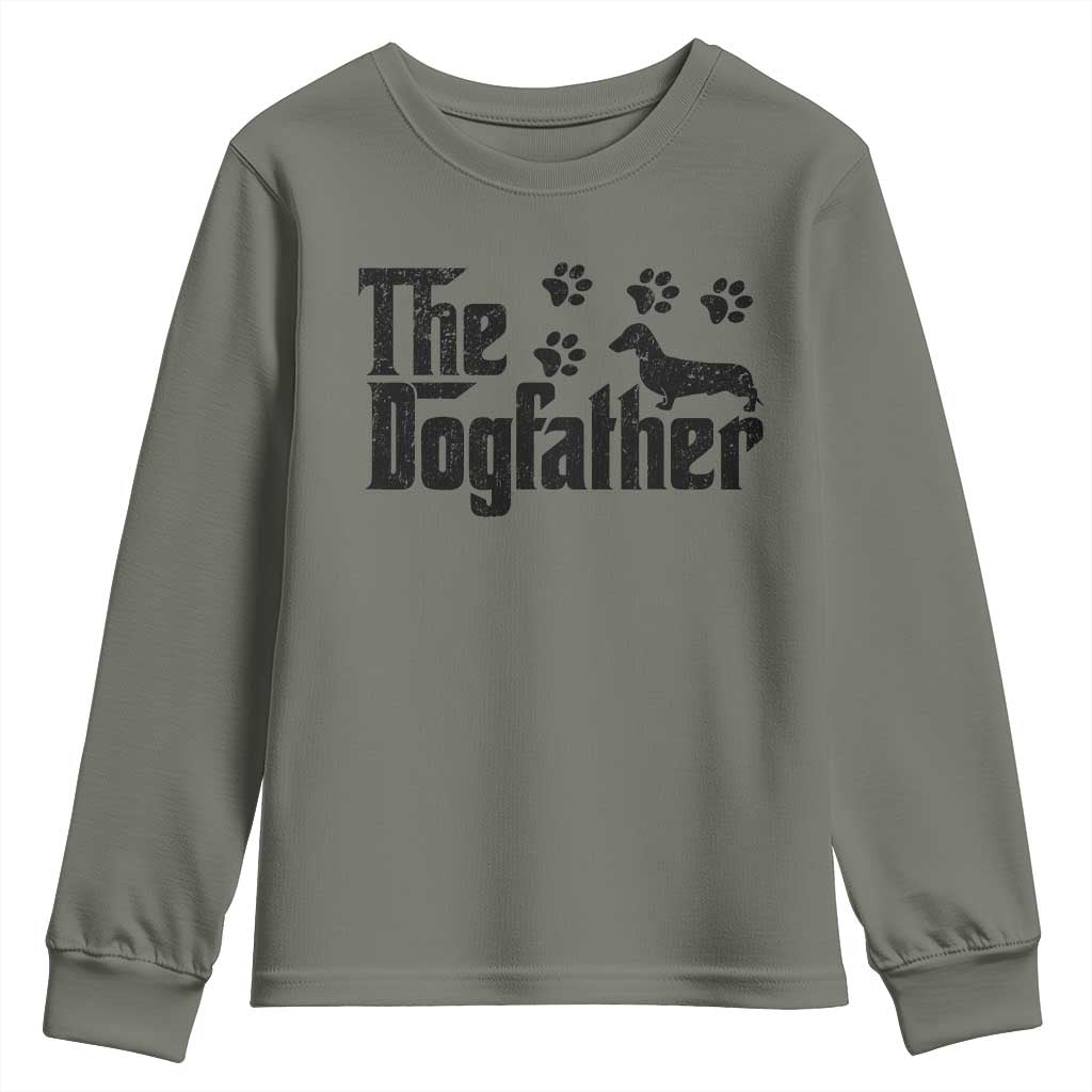 Dachshund Dog Dad Youth Sweatshirt The Dogfather Fathers Day Gifts For Dog Lovers - Wonder Print Shop