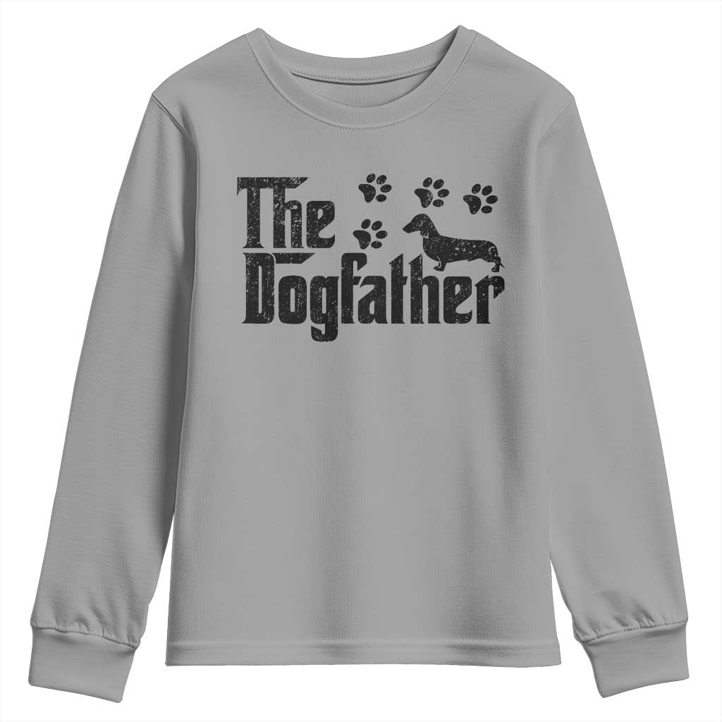 Dachshund Dog Dad Youth Sweatshirt The Dogfather Fathers Day Gifts For Dog Lovers - Wonder Print Shop