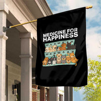 Funny Dog Lover Garden Flag My Medicine For Happiness Called Cats Everyday - Wonder Print Shop