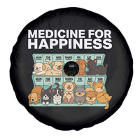 Funny Dog Lover Spare Tire Cover My Medicine For Happiness Called Cats Everyday - Wonder Print Shop