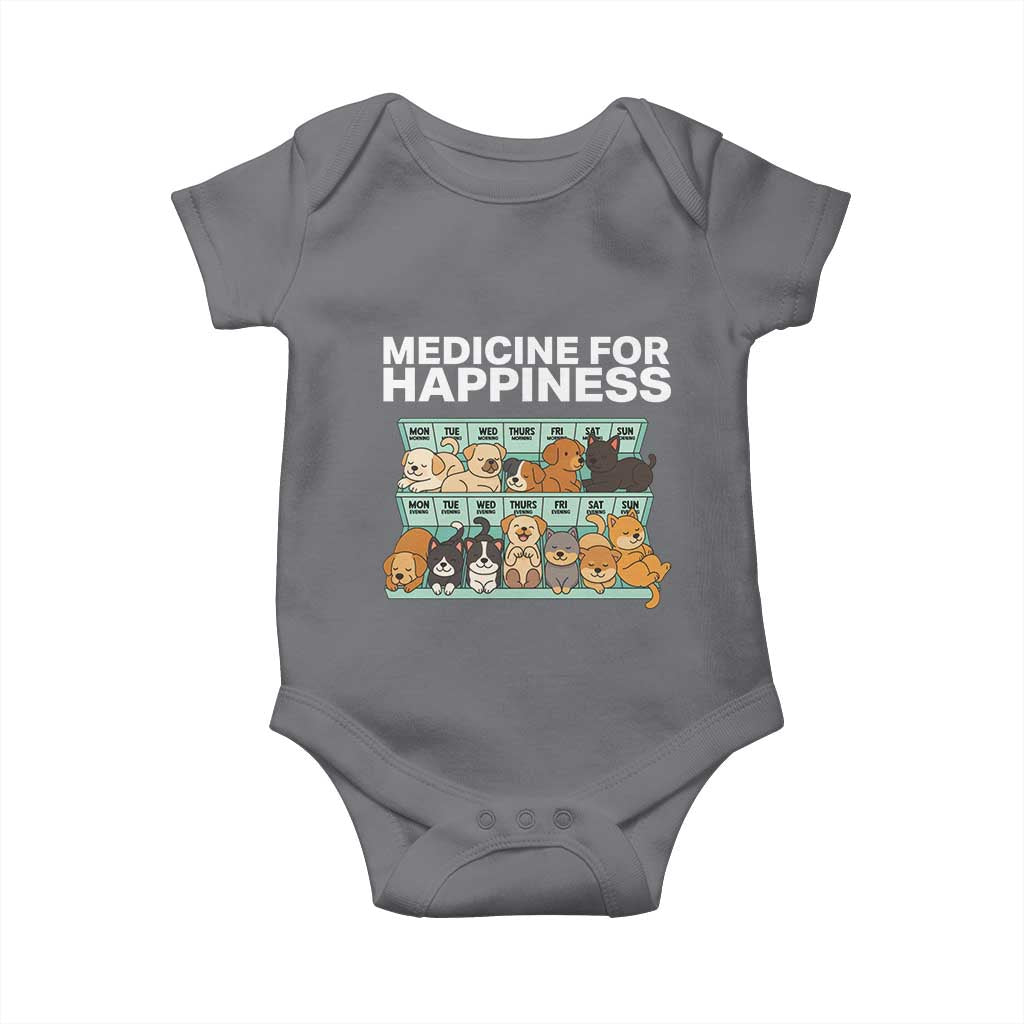 Funny Dog Lover Baby Onesie My Medicine For Happiness Called Cats Everyday - Wonder Print Shop