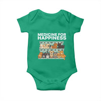 Funny Dog Lover Baby Onesie My Medicine For Happiness Called Cats Everyday - Wonder Print Shop