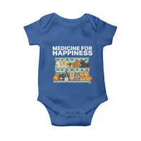 Funny Dog Lover Baby Onesie My Medicine For Happiness Called Cats Everyday - Wonder Print Shop