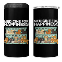Funny Dog Lover 4 in 1 Can Cooler Tumbler My Medicine For Happiness Called Cats Everyday - Wonder Print Shop