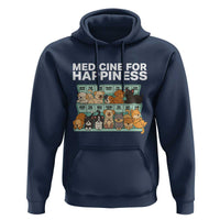 Funny Dog Lover Hoodie My Medicine For Happiness Called Cats Everyday - Wonder Print Shop