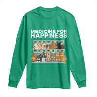 Funny Dog Lover Long Sleeve Shirt My Medicine For Happiness Called Cats Everyday - Wonder Print Shop