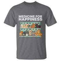 Funny Dog Lover T Shirt My Medicine For Happiness Called Cats Everyday - Wonder Print Shop