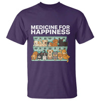 Funny Dog Lover T Shirt My Medicine For Happiness Called Cats Everyday - Wonder Print Shop