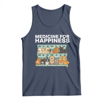 Funny Dog Lover Tank Top My Medicine For Happiness Called Cats Everyday - Wonder Print Shop