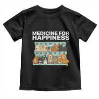 Funny Dog Lover Toddler T Shirt My Medicine For Happiness Called Cats Everyday - Wonder Print Shop